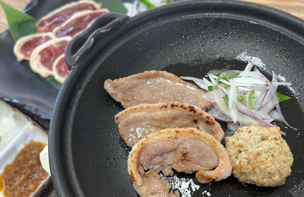 鴨焼肉　そば麹漬け