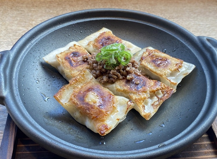 そば屋のひと口出汁餃子